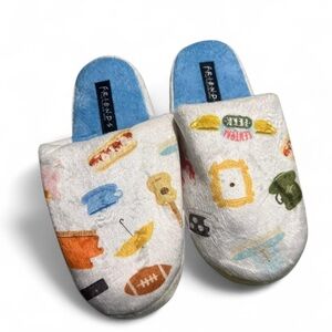 FRIENDS Themed Cozy Slippers - White